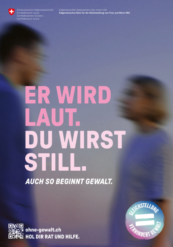 Plakat Weltformat F4 «Er wird laut.»