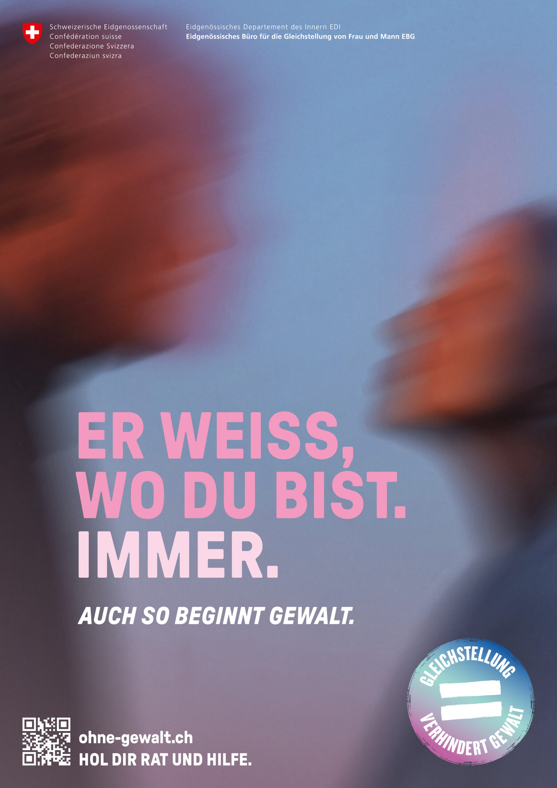 Plakat A3 «Er weiss, wo du bist.»