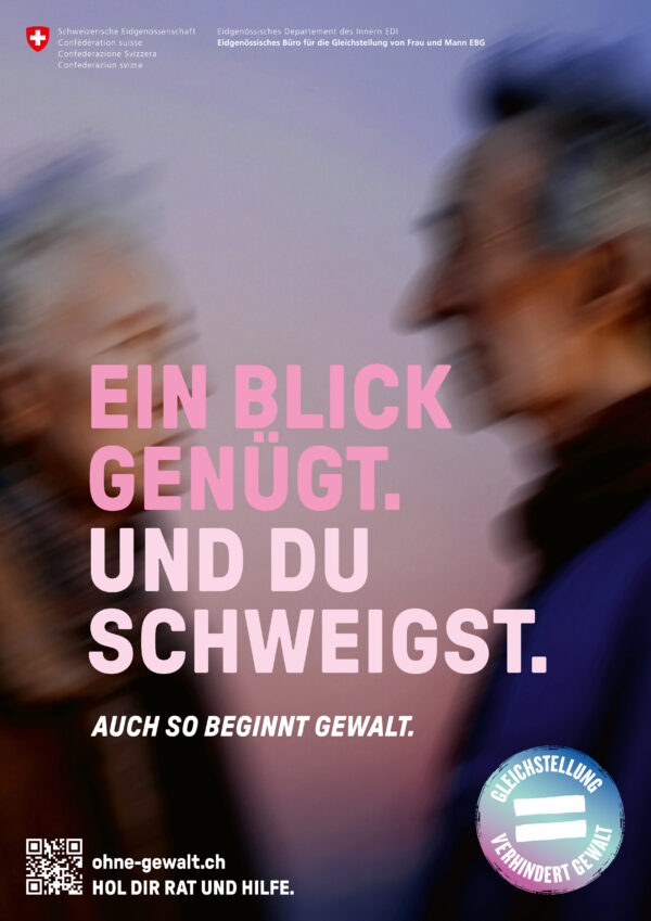 Plakat A3 «Ein Blick genügt.»