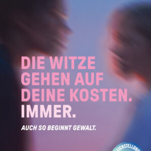 Plakat A3 «Die Witze gehen auf deine Kosten.»