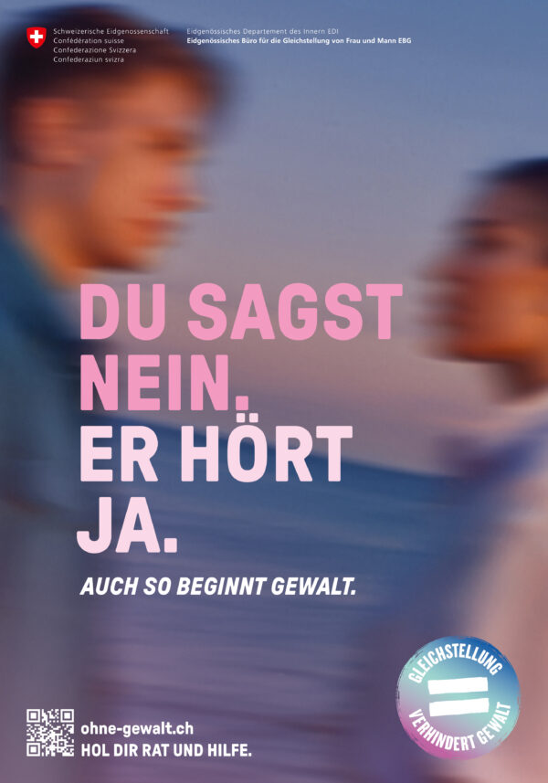 Plakat Weltformat F4 «Du sagst nein.»